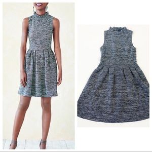 Anthropologie Dress - Grey Ruffle Collar